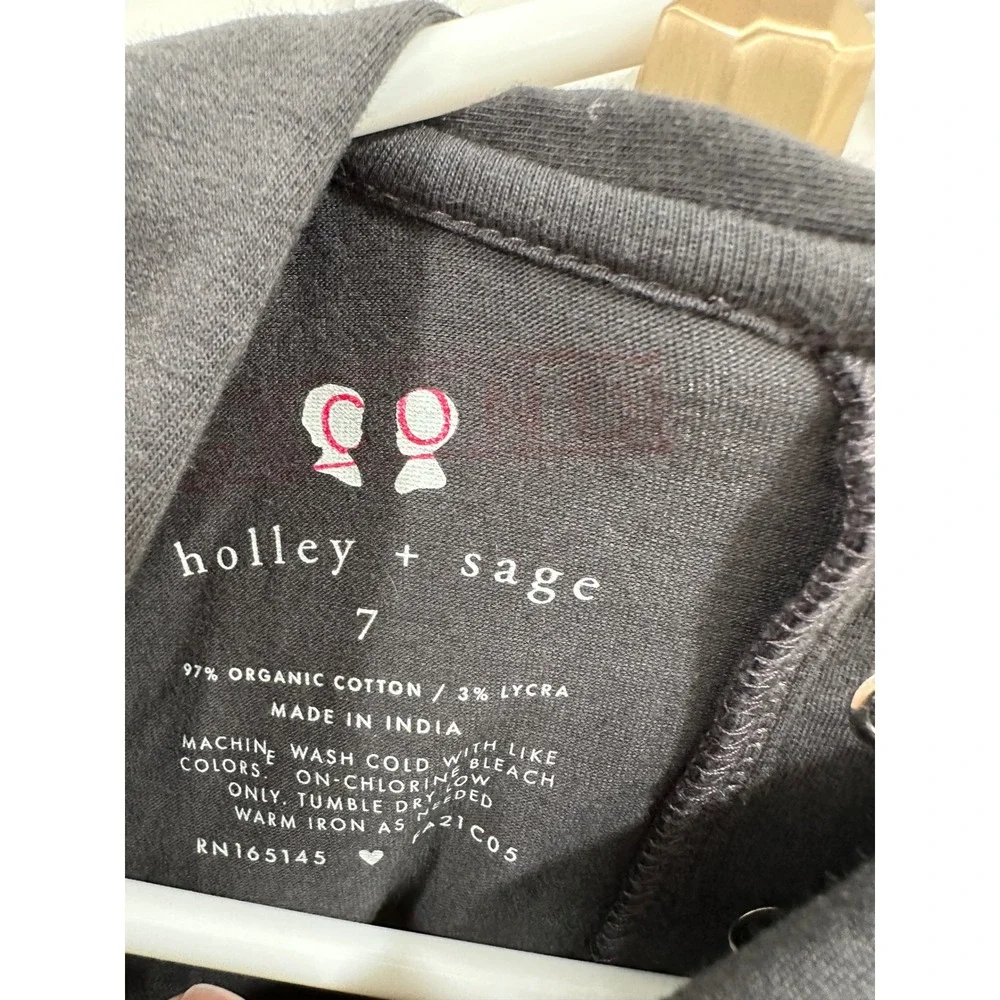 Holley‎ + Sage Girls Gray Knit Dress Peter Pan Collar Pockets Size 7